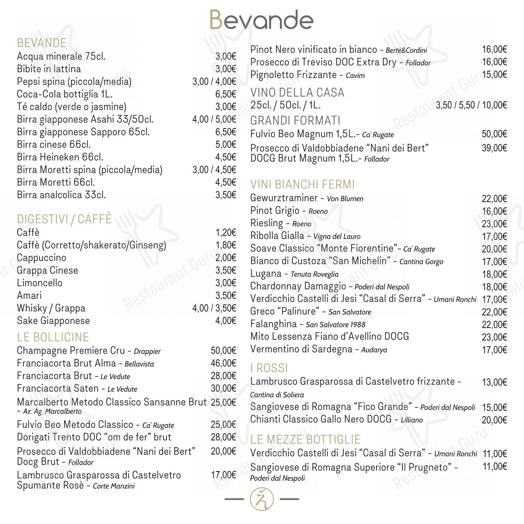 Menu per Ristorante Nest Sushi Wok ristorante