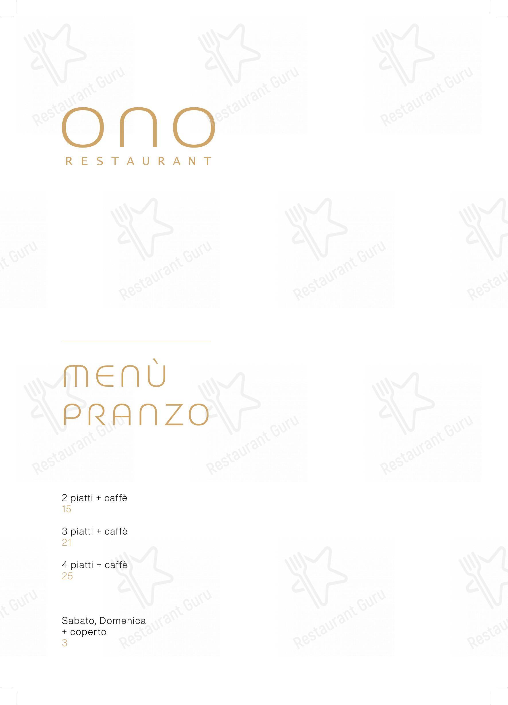 Menu bar per Sushi Ono Brescia in Brescia