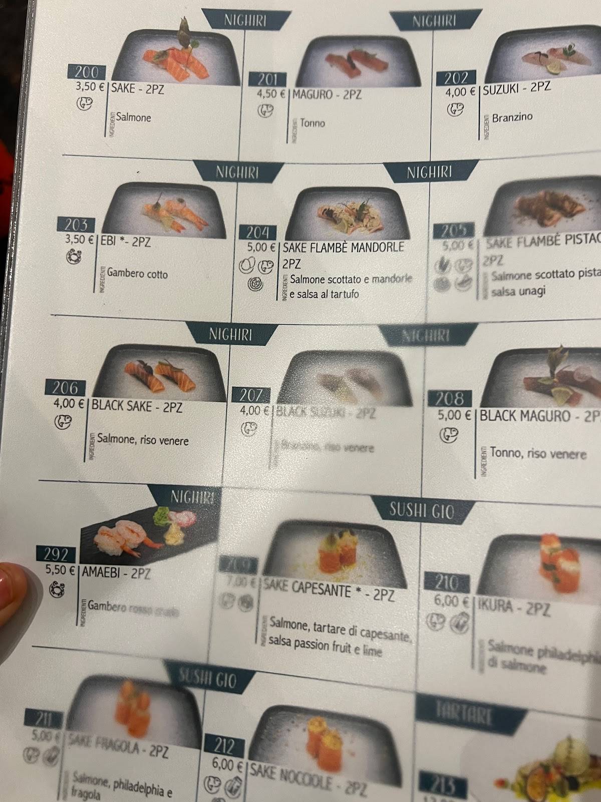 Menu di Sushi Levante Restaurant - ALL YOU CAN EAT - Roma 