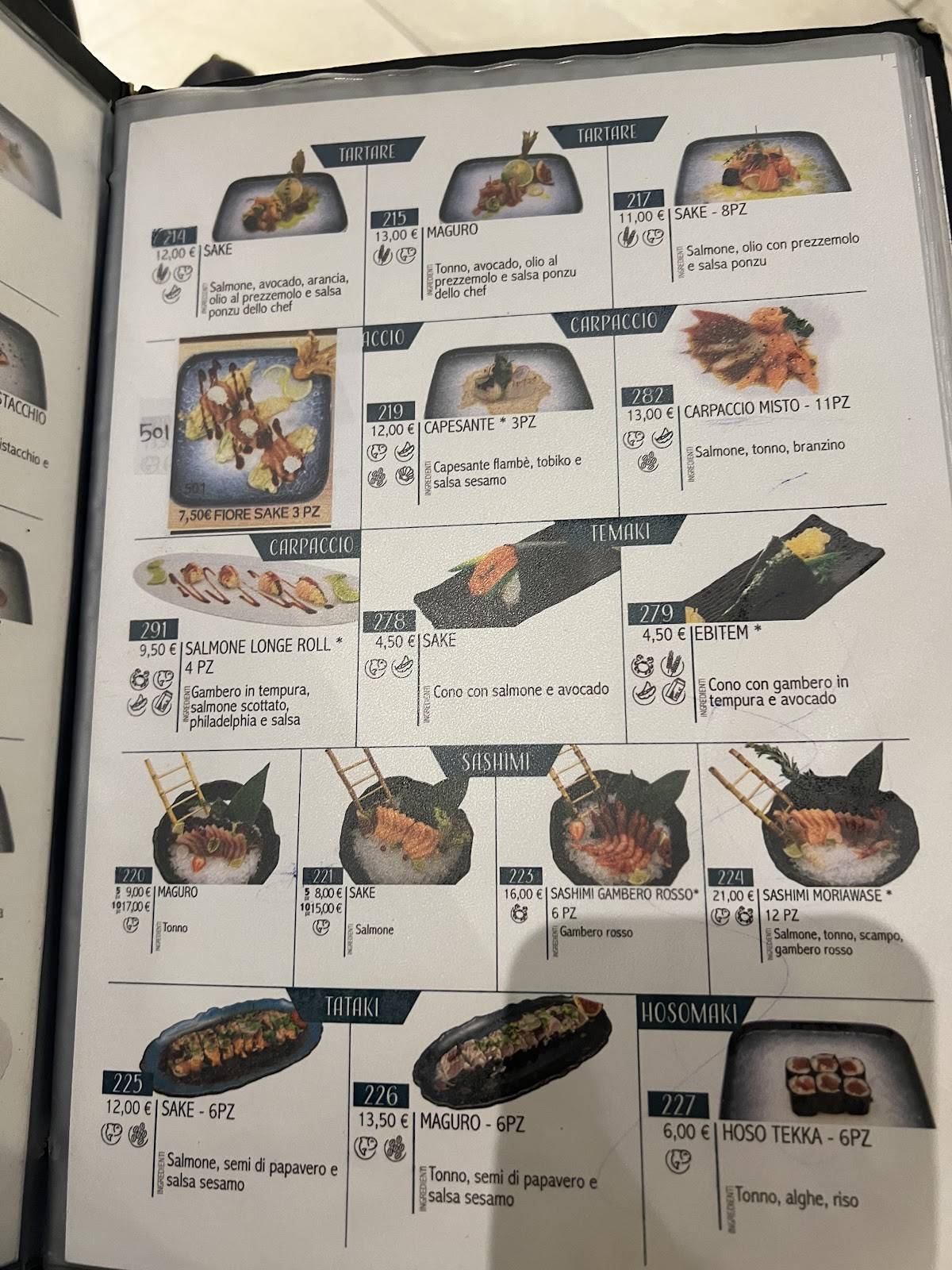 Menu di Sushi Levante Restaurant - ALL YOU CAN EAT - Roma 