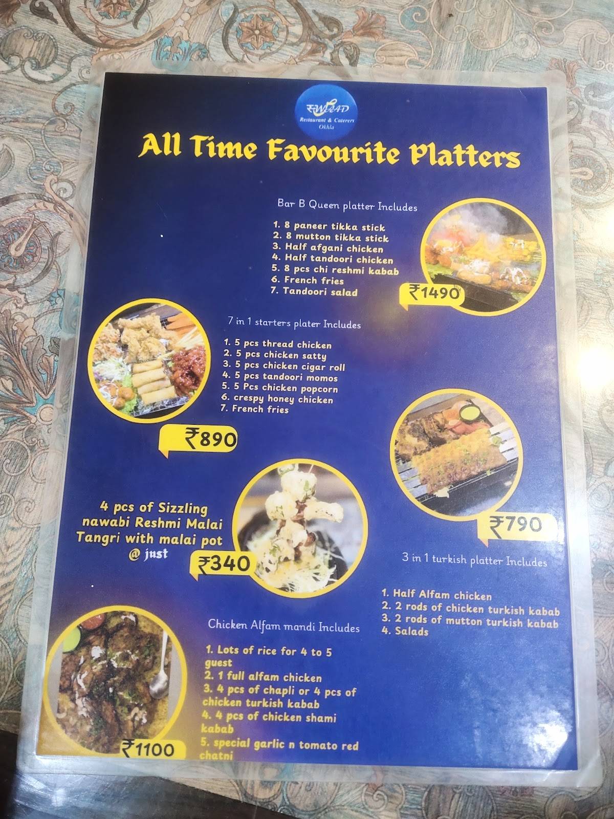 Swaad ( A unit of A.I.FOODS ) menu