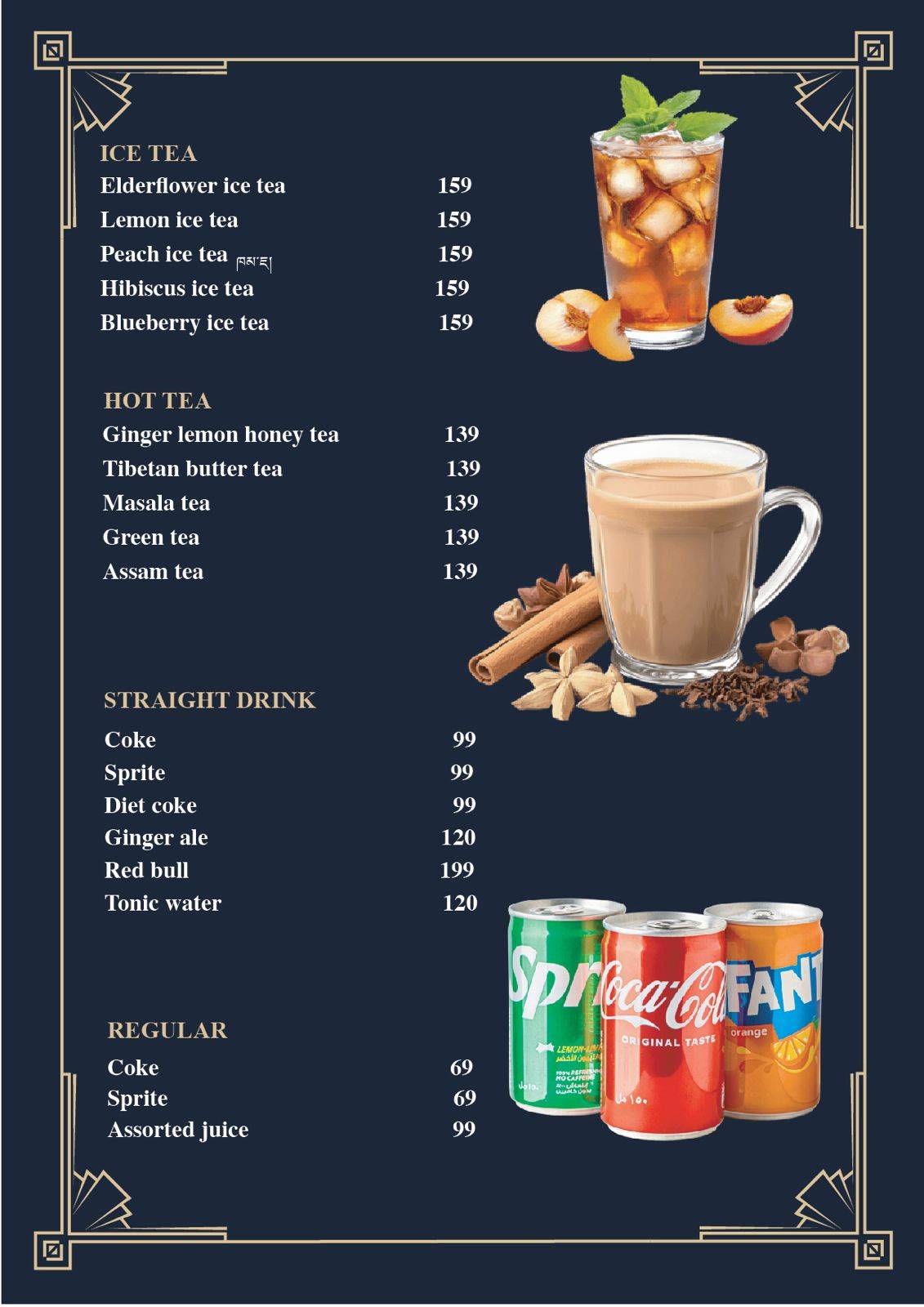 TM kitchen menu