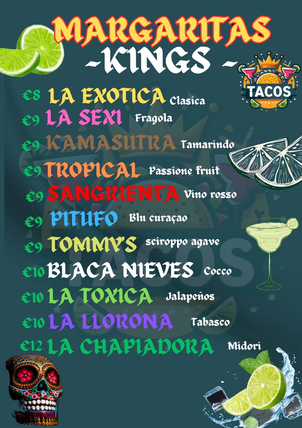 Menu di Tacos Kings - Rome San Lorenzo 