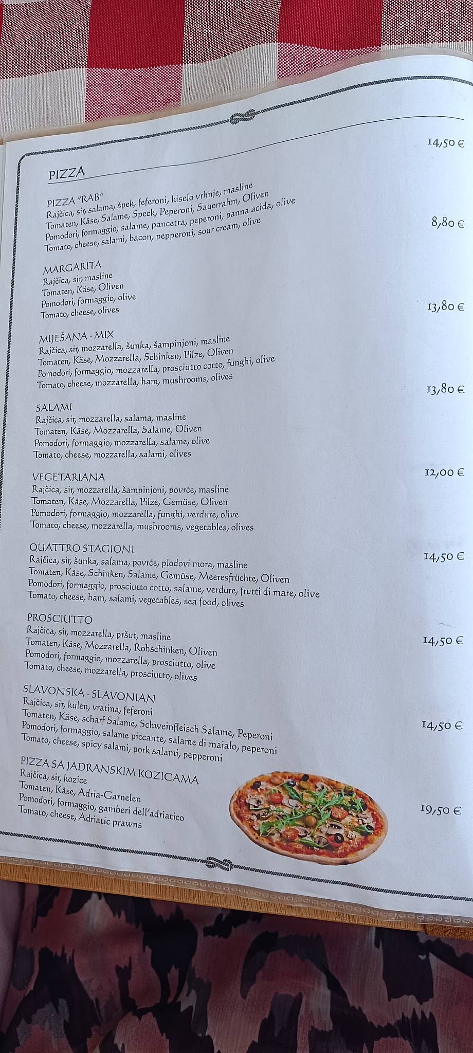Menu di Tavern Riva 