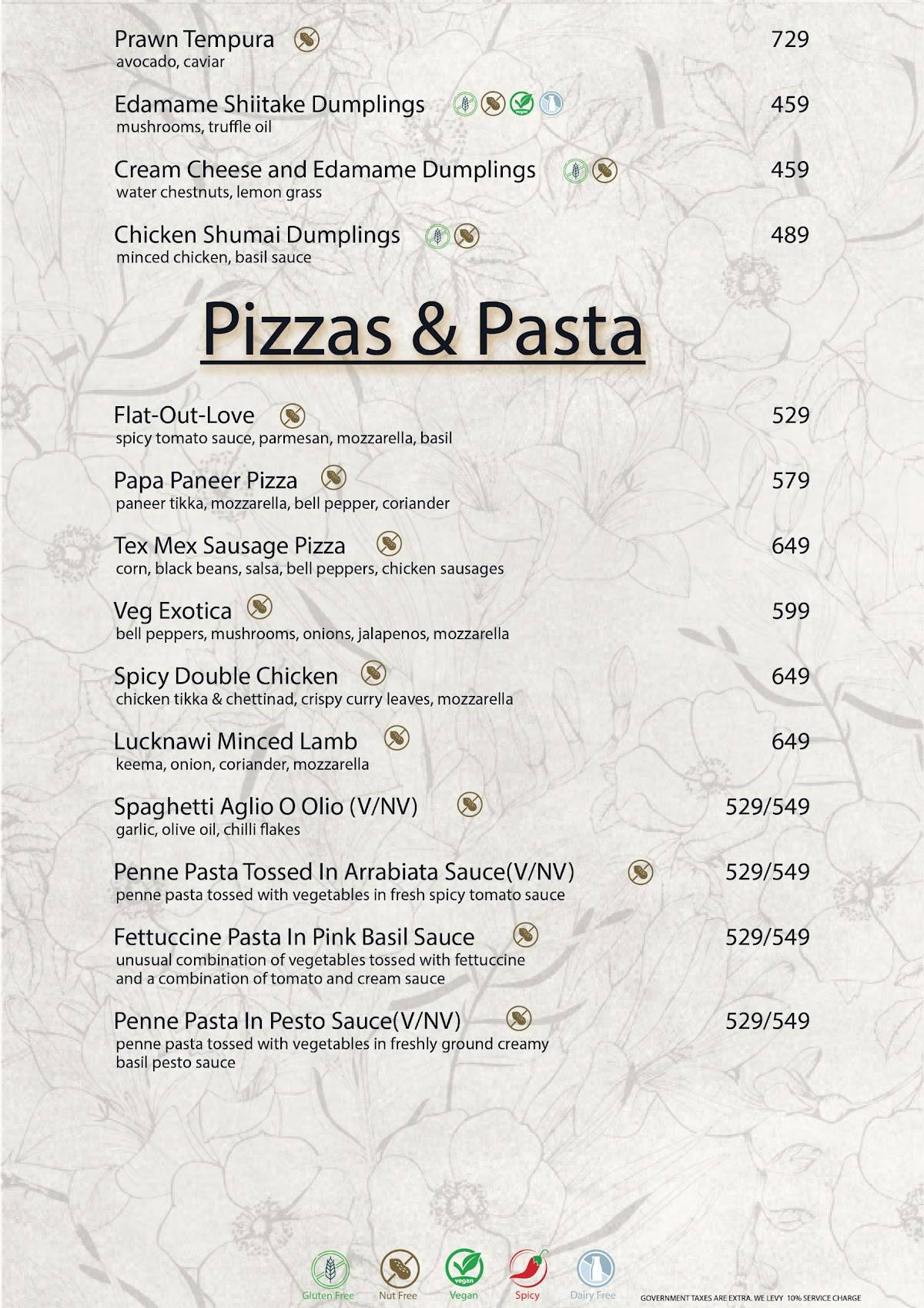 Te Amo Restaurant & Bar menu
