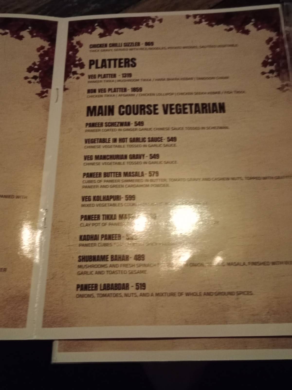 Teera menu