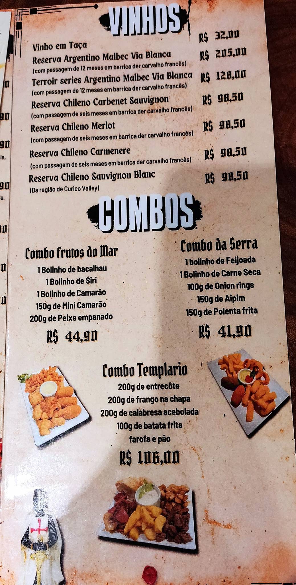 Templar Bier BrewPub Cervejaria Artesanal Bar e Restaurante cardápio