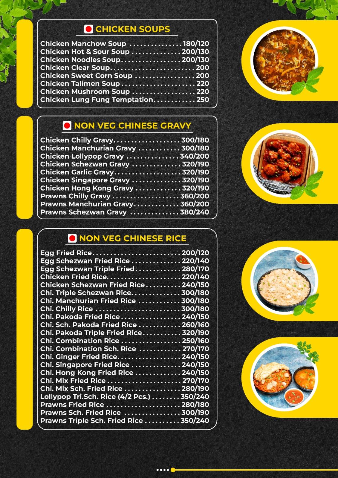Temptation Veg & Non Veg Family Restaurant menu