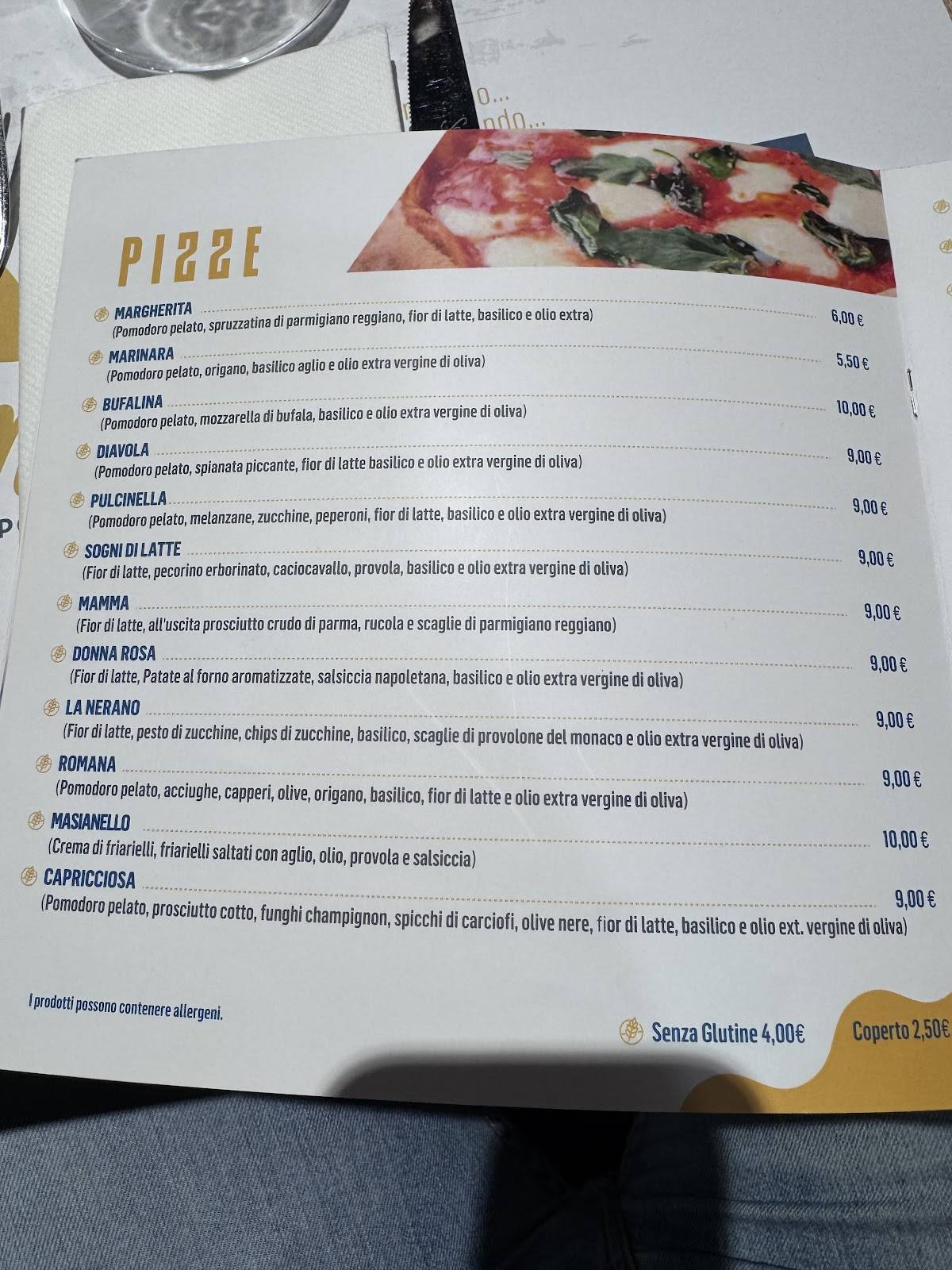 Menu di Terra Mia Modena 