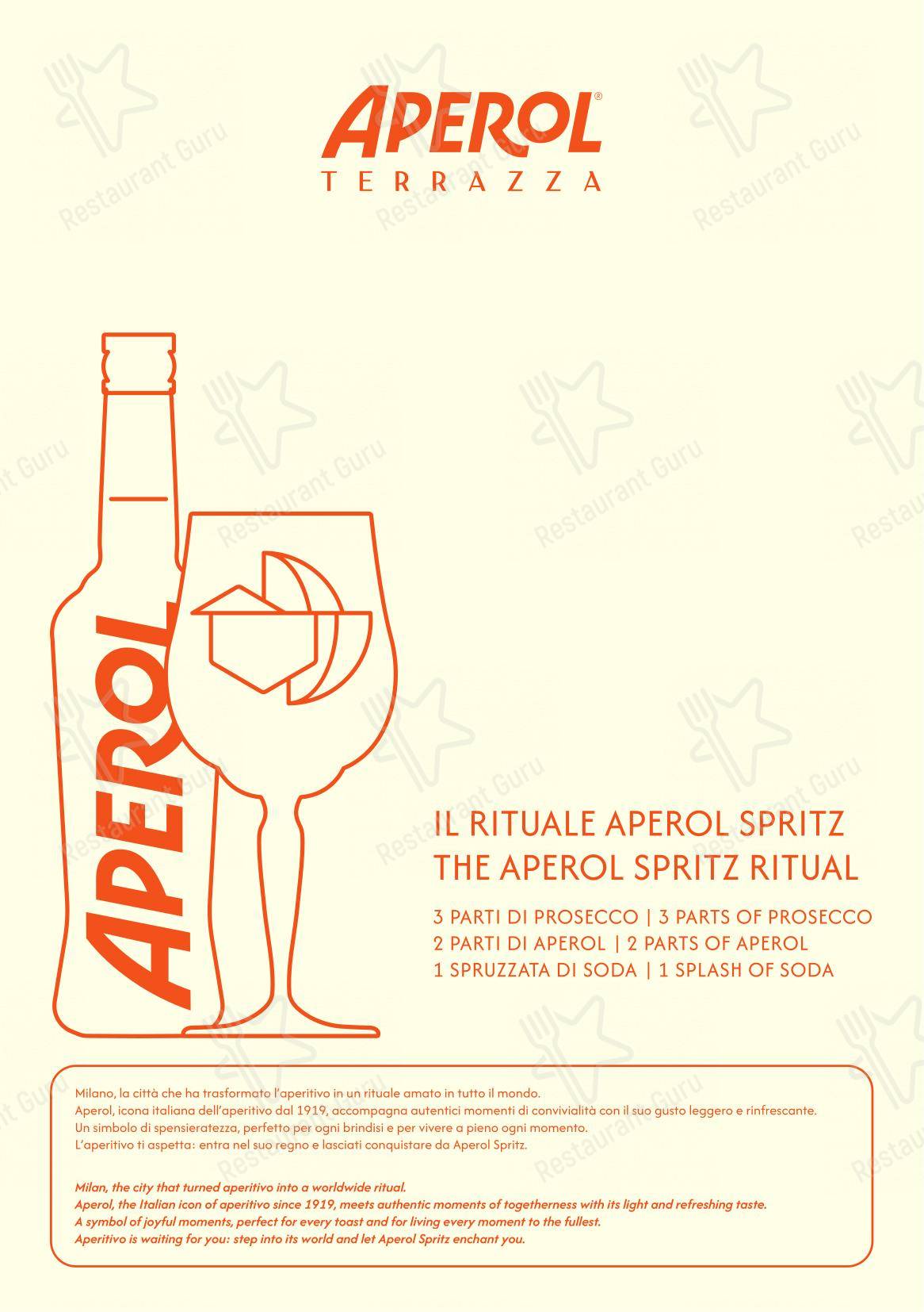 Menu per Caffè Aperol in Milano