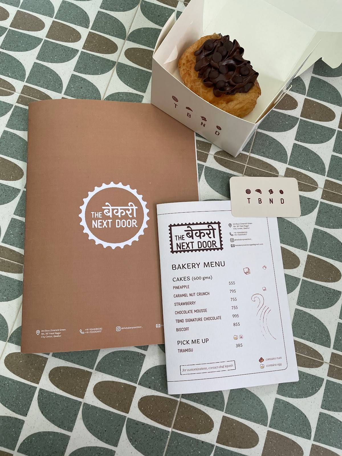 The Bakery Next Door menu