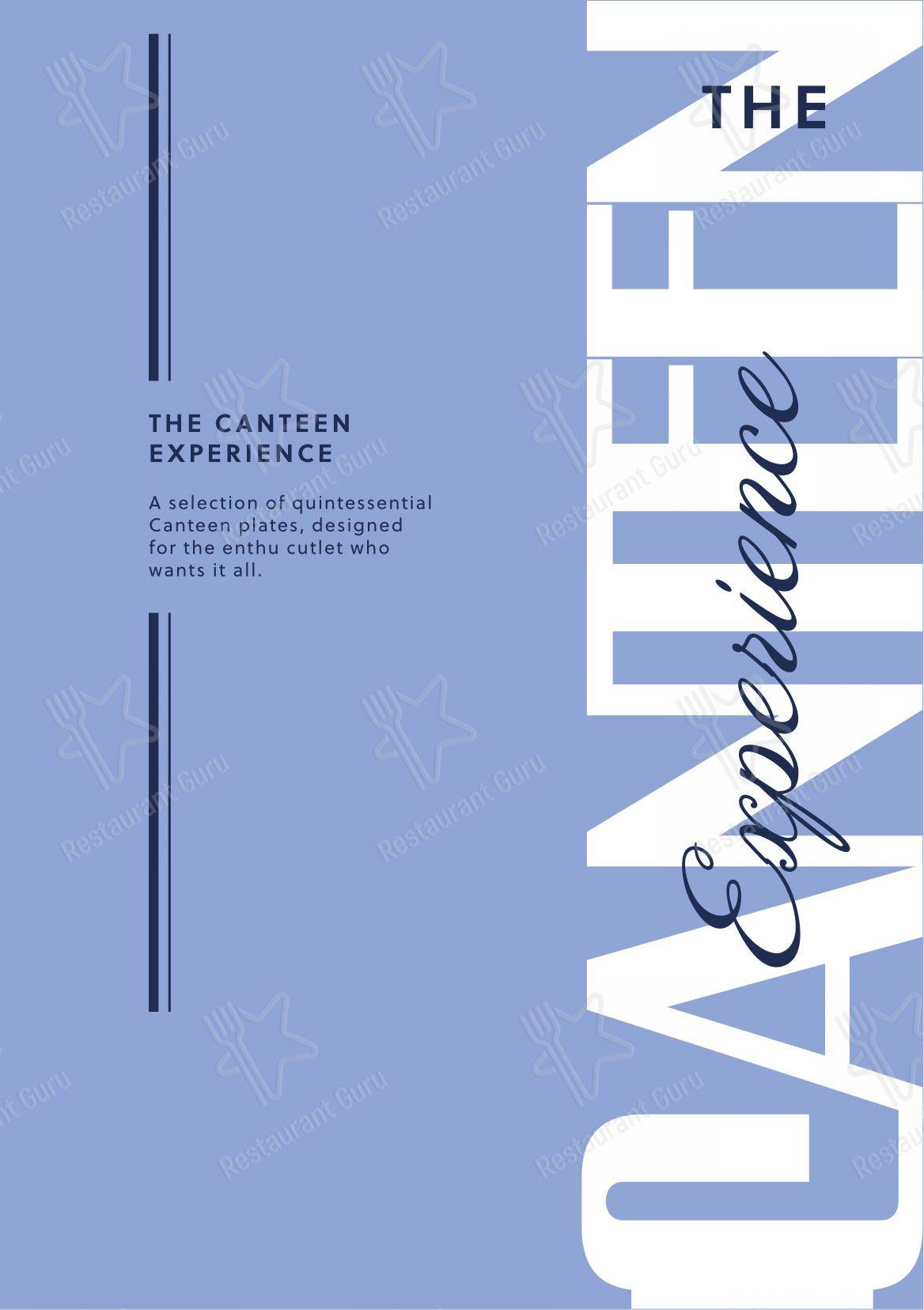 Menu bar for The Bombay Canteen in Mumbai