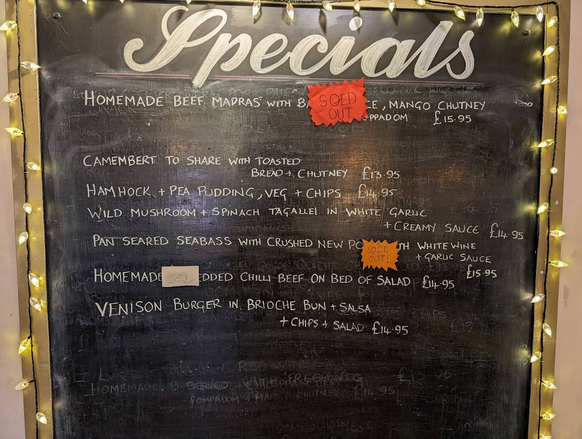 Menu at The Brown Trout pub bar Lamberhurst Menu at The Brown Trout pub bar Lamberhurst