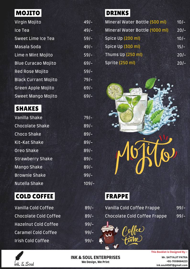 The Burger 420 menu