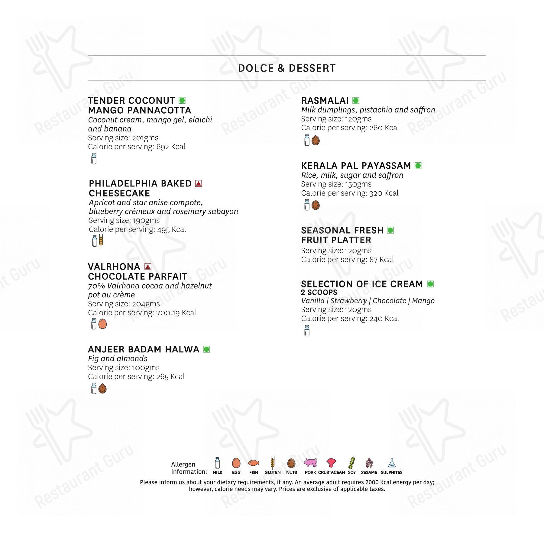 The Café at The Club - Menu