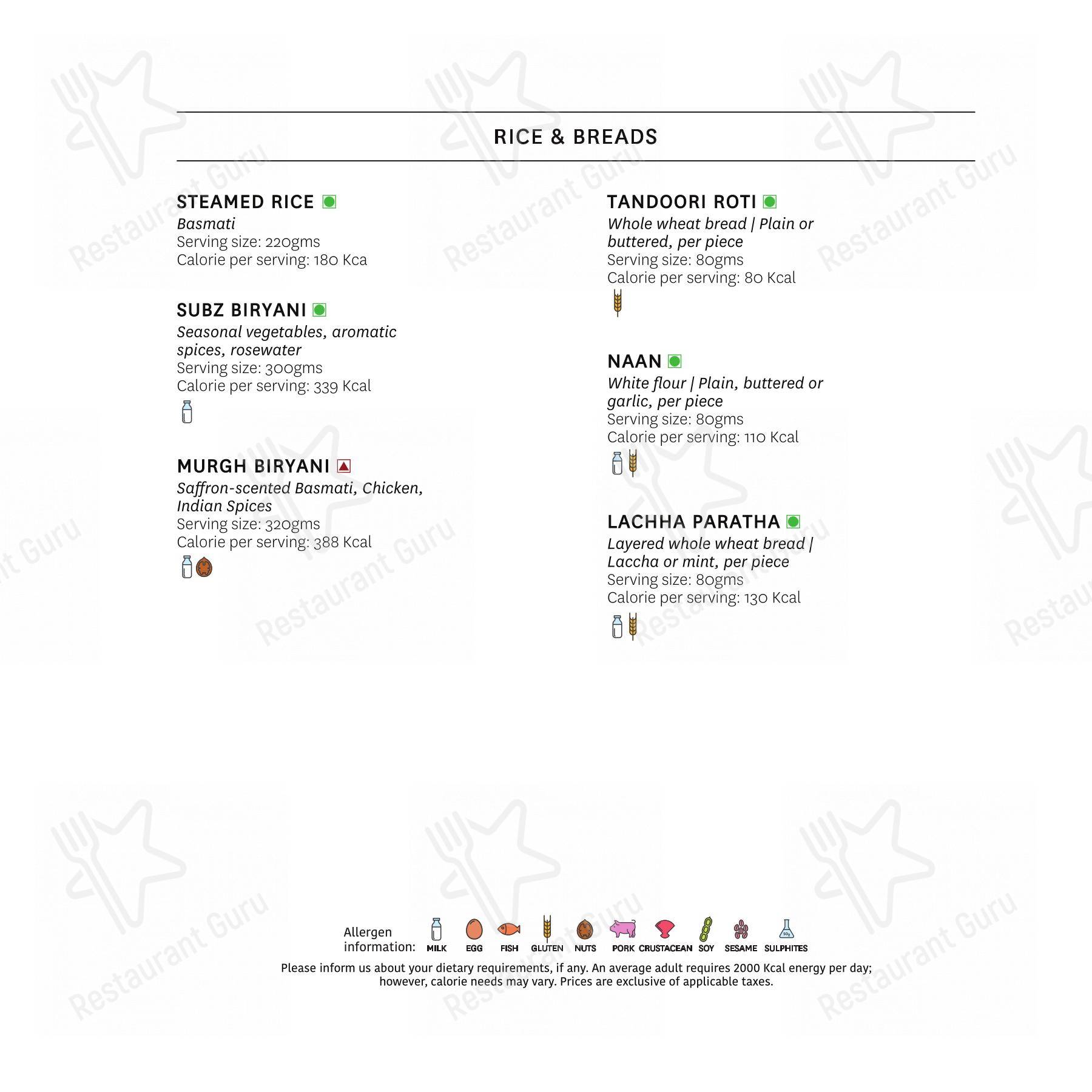 The Café at The Club in Thiruvananthapuram - Menu