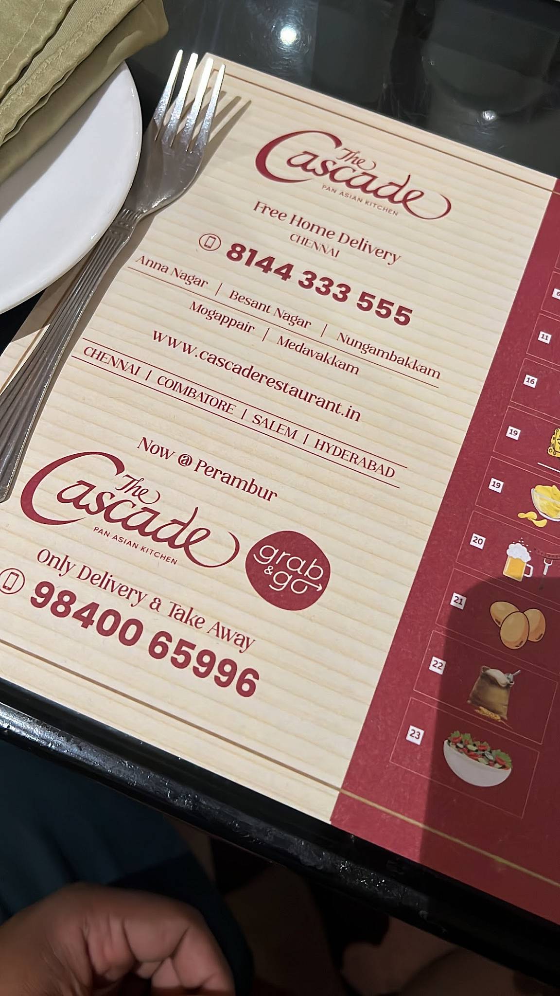 The Cascade menu