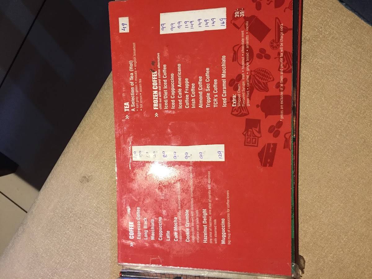 The Chocolate Room menu