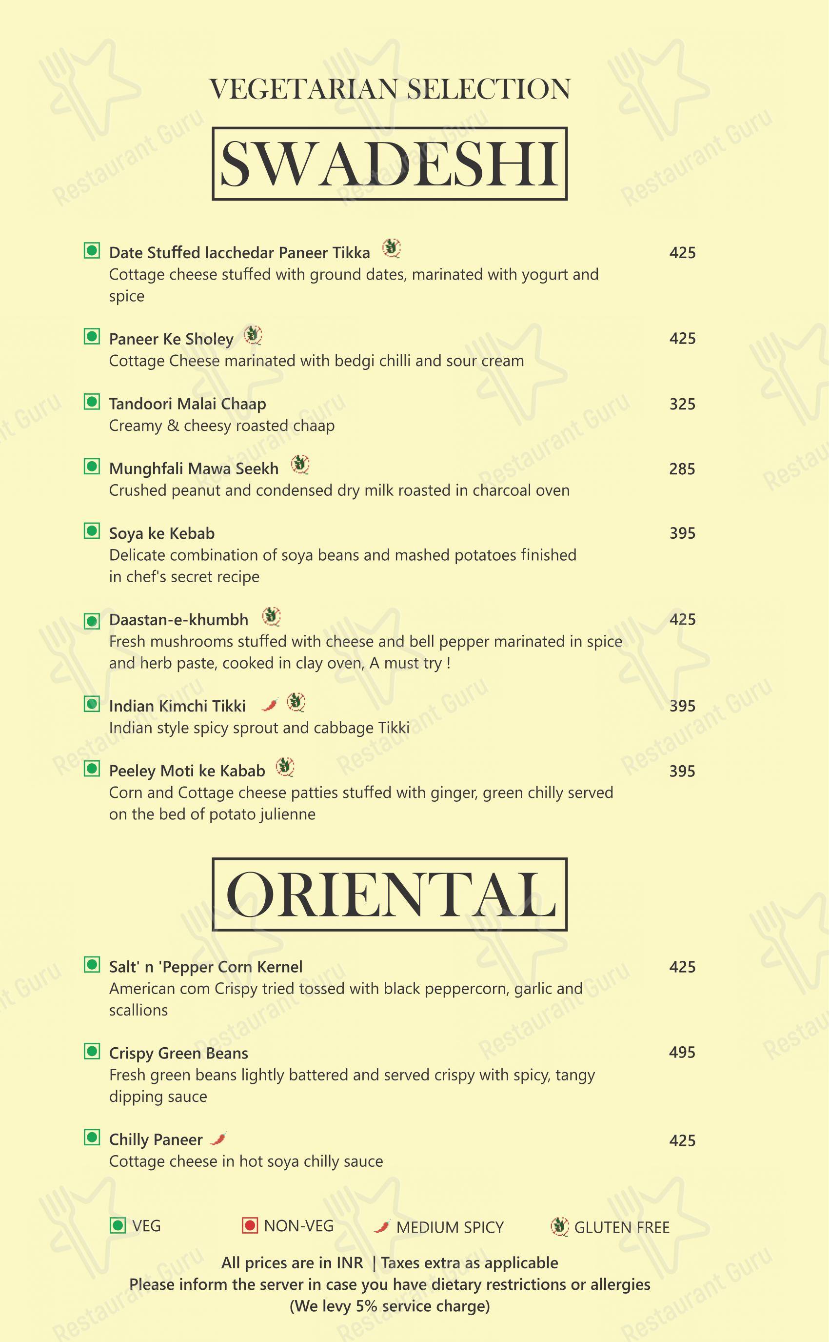 The Culinary Court in Noida - Menu bar