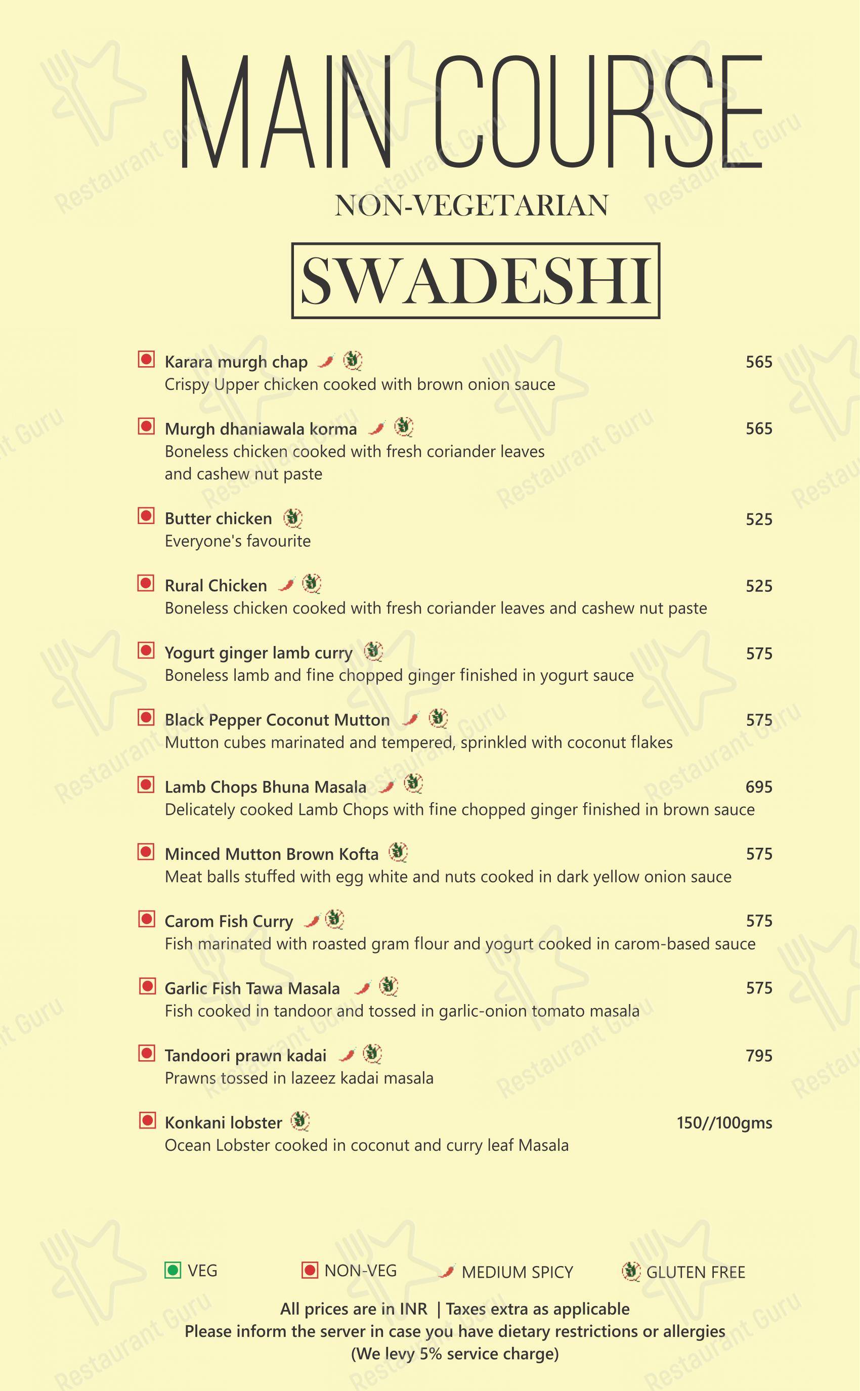 Menu bar for the The Culinary Court restaurant