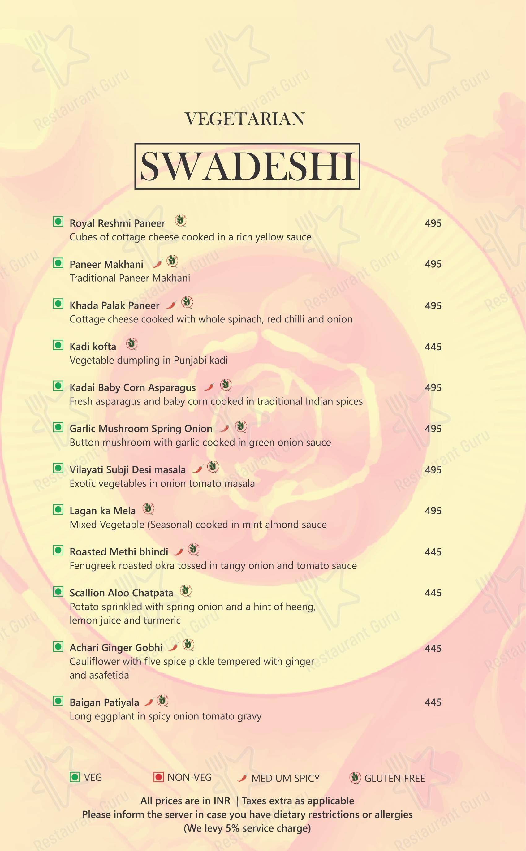 Menu bar for the The Culinary Court restaurant