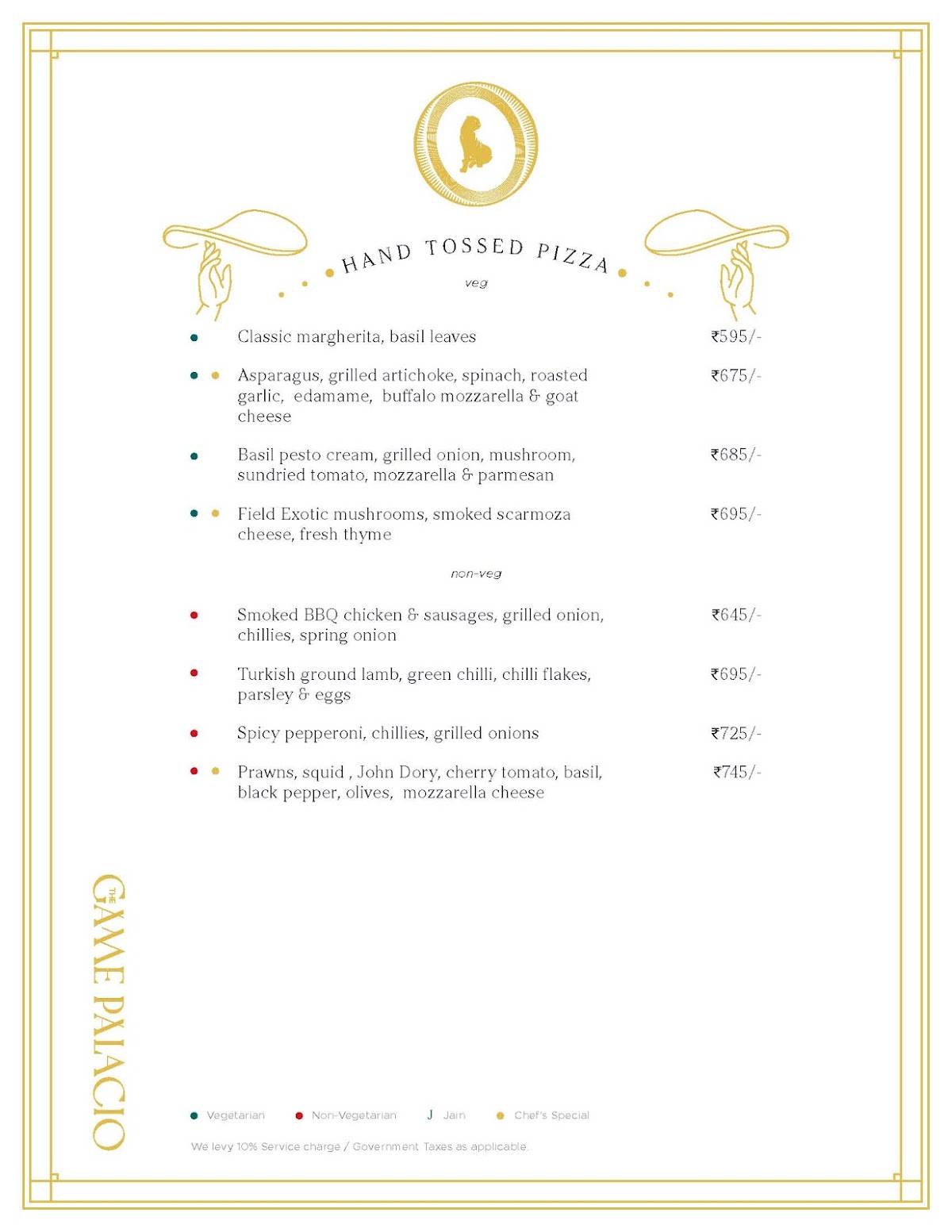 The Game Palacio menu