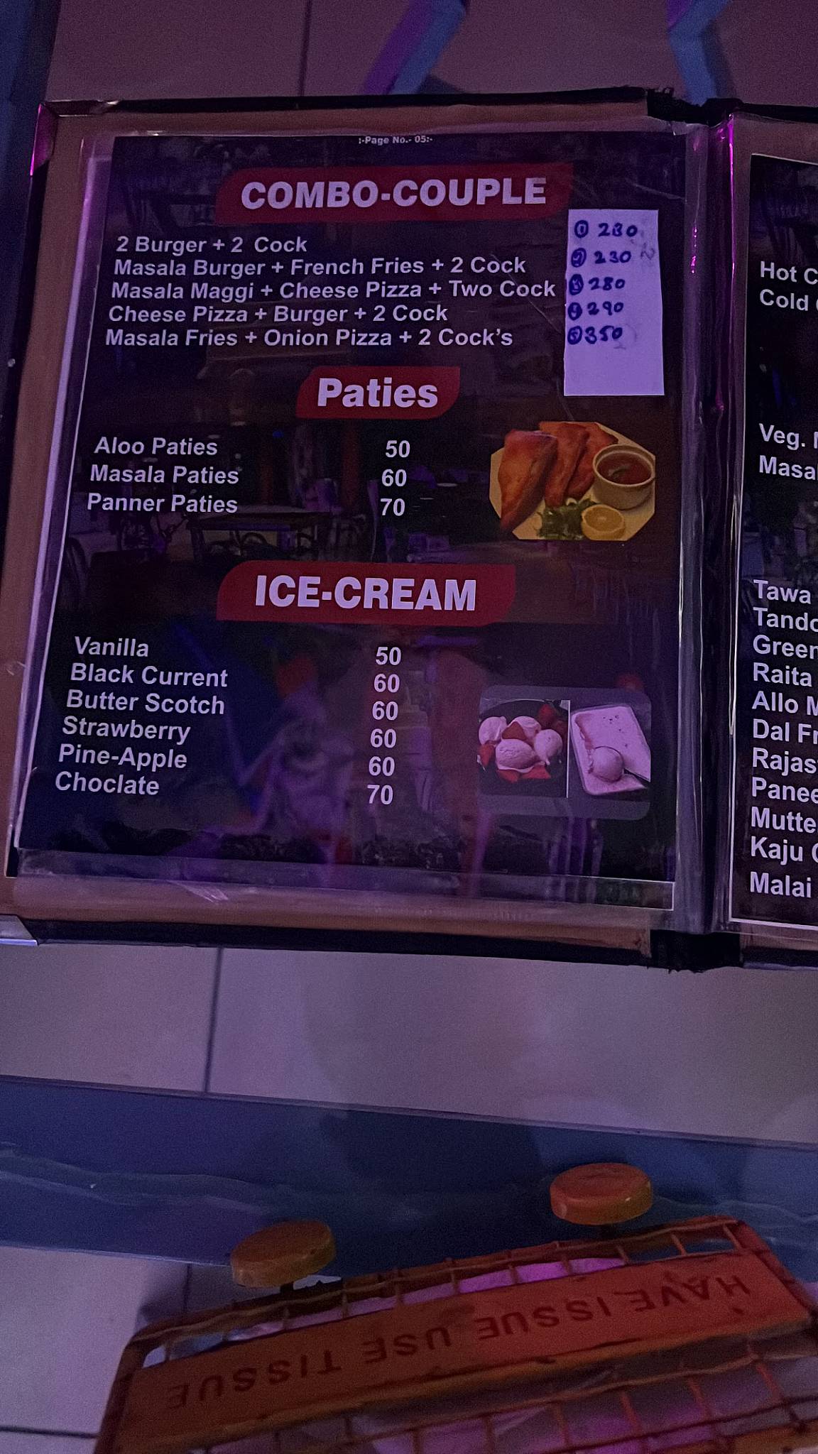 The Joker Cafe & Rooftop Restaurant menu