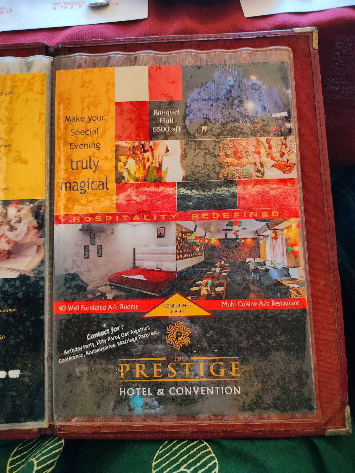 The Kitchen By Prestige menu