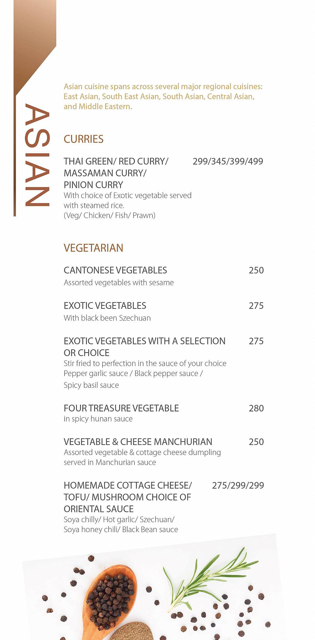 The Kitchen menu