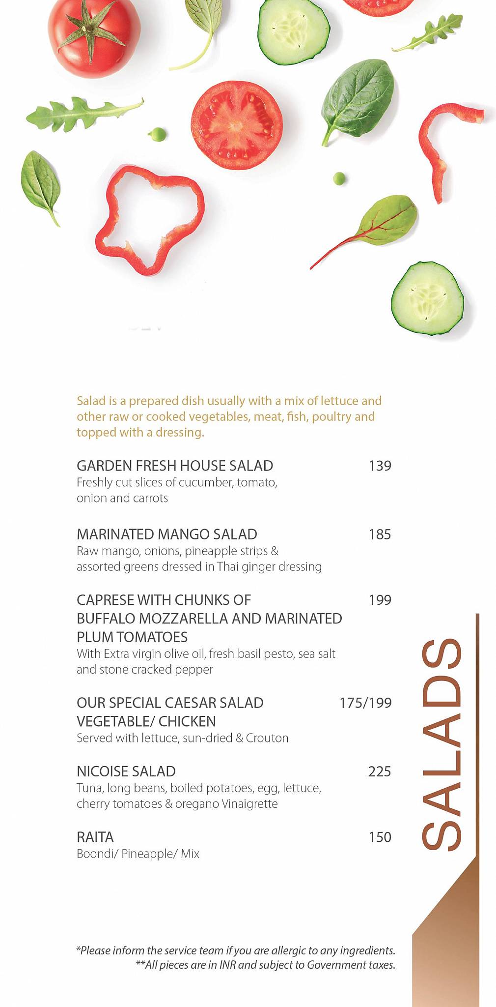 The Kitchen menu
