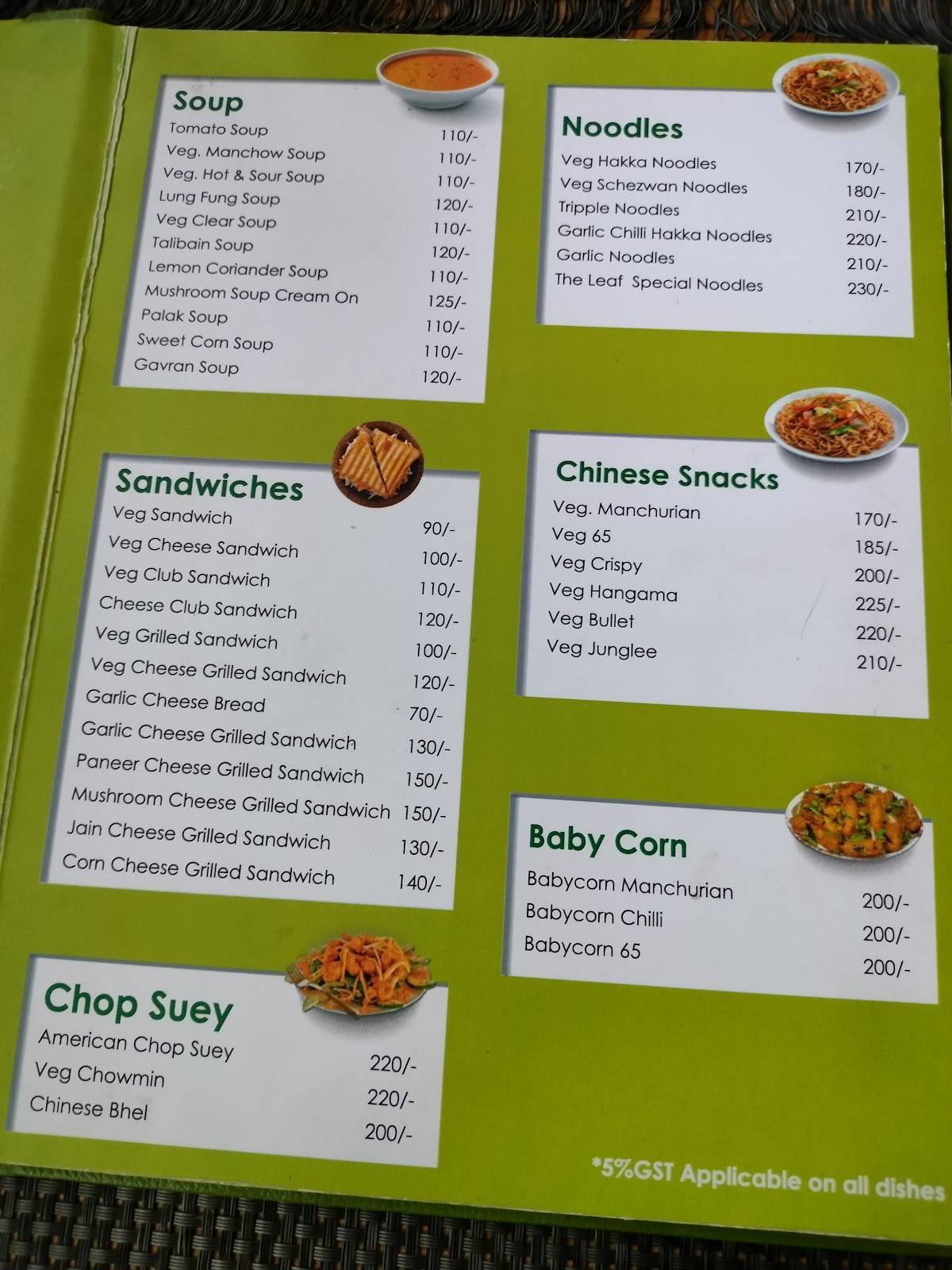 The Leaf menu