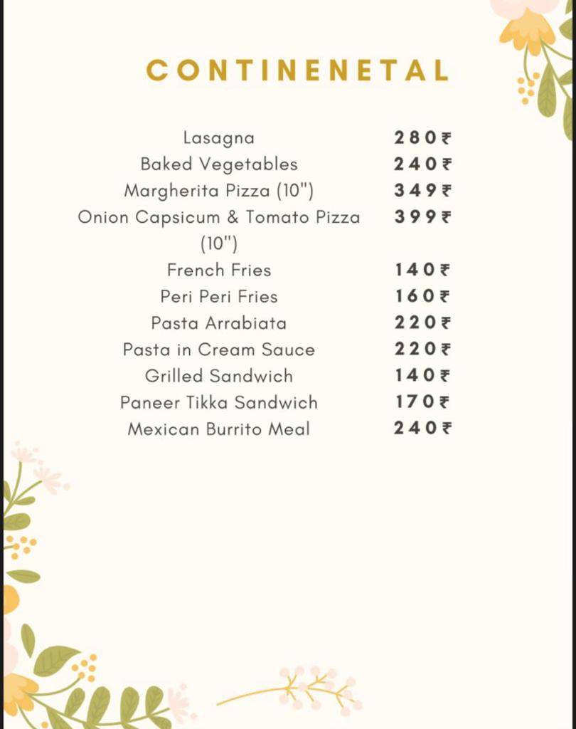 THE MASALA PARCEL by Meeta Sharma menu