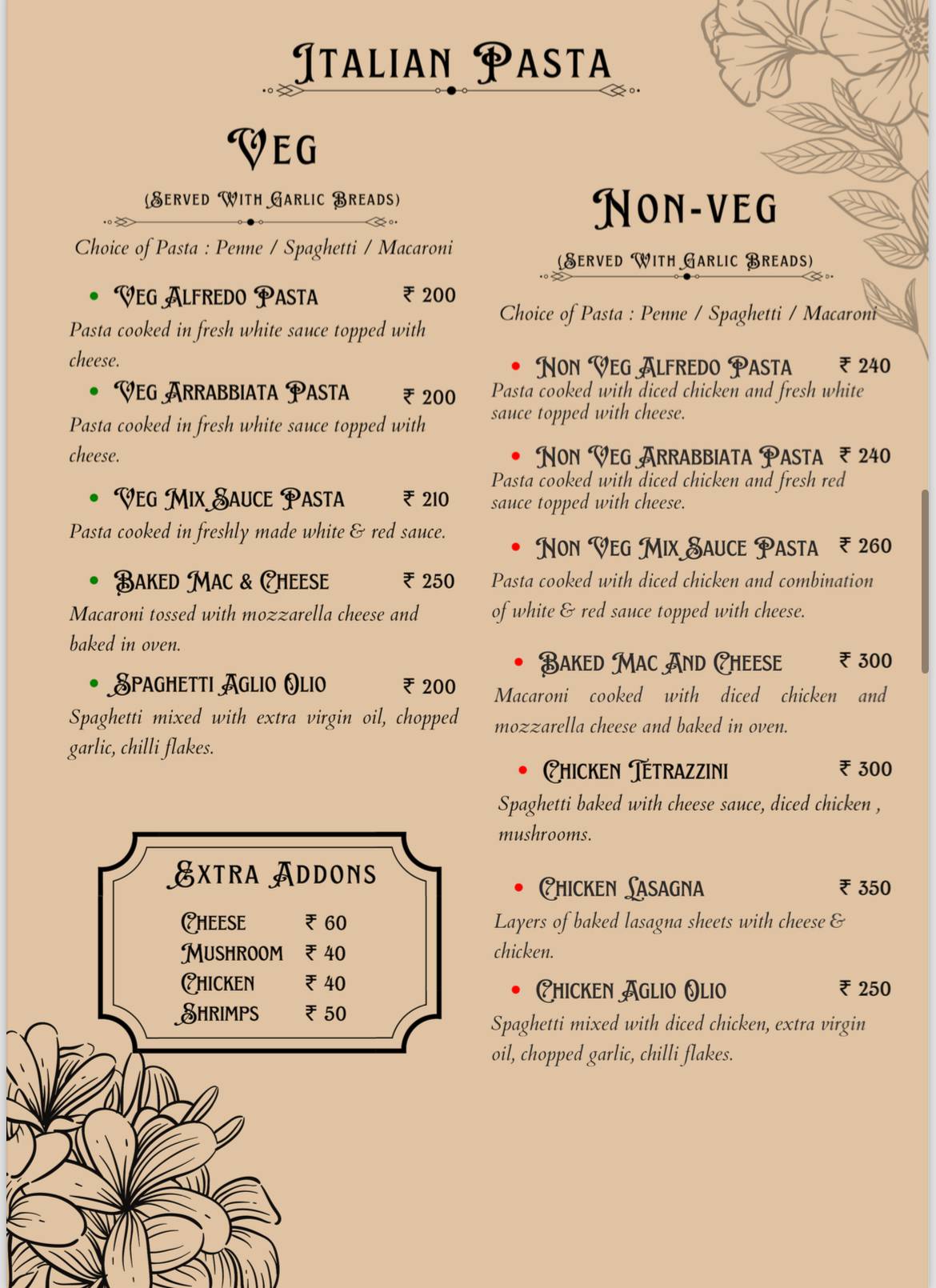 The MidTown Bistro menu