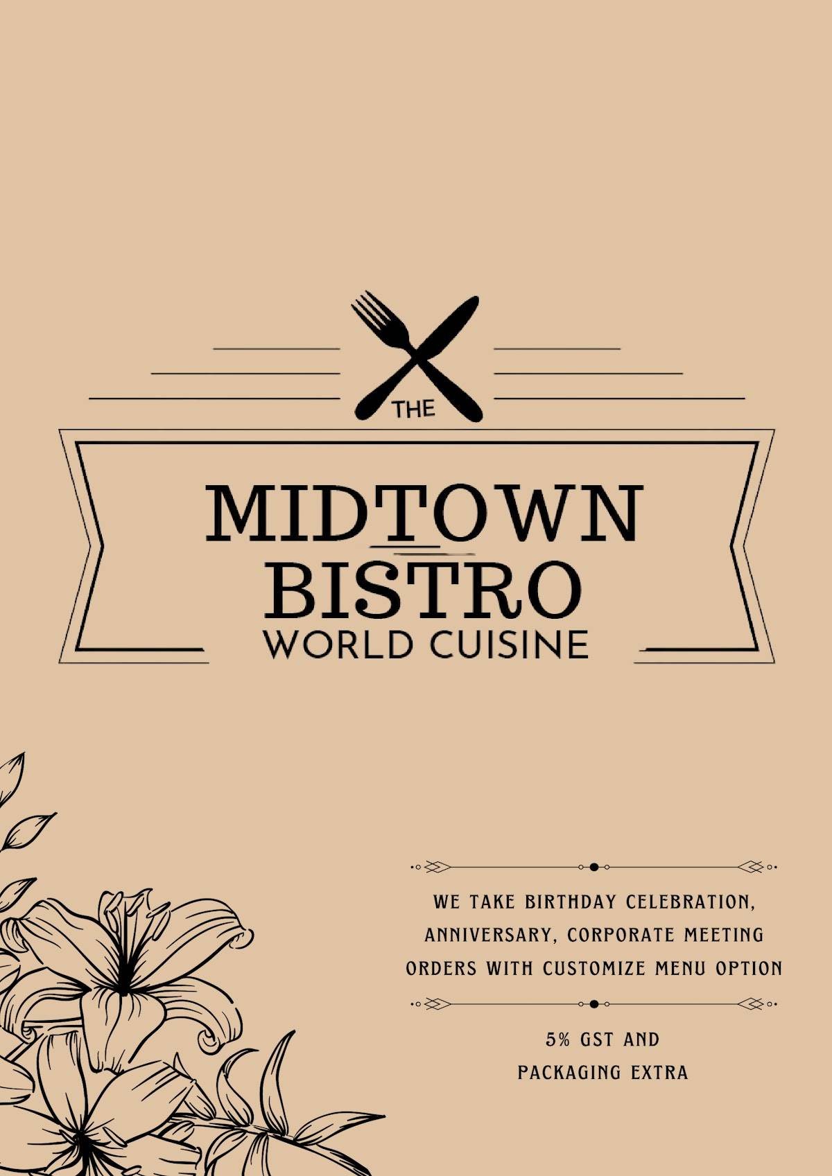 The MidTown Bistro menu