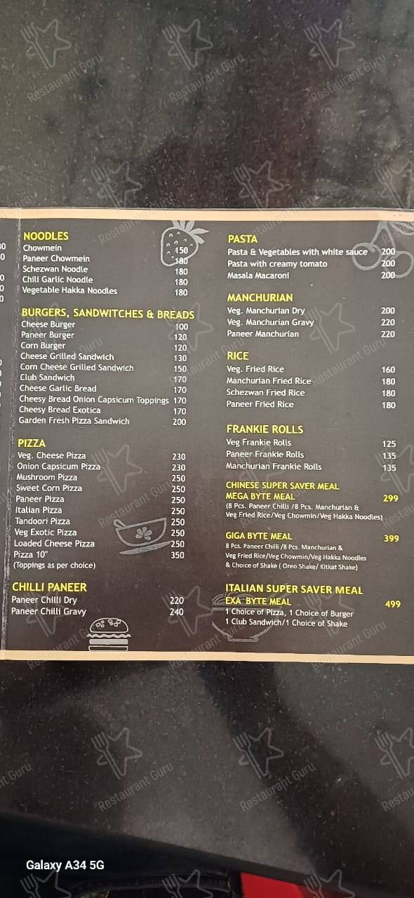 The Midas Cafe & Bistro menu - dishes and beverages