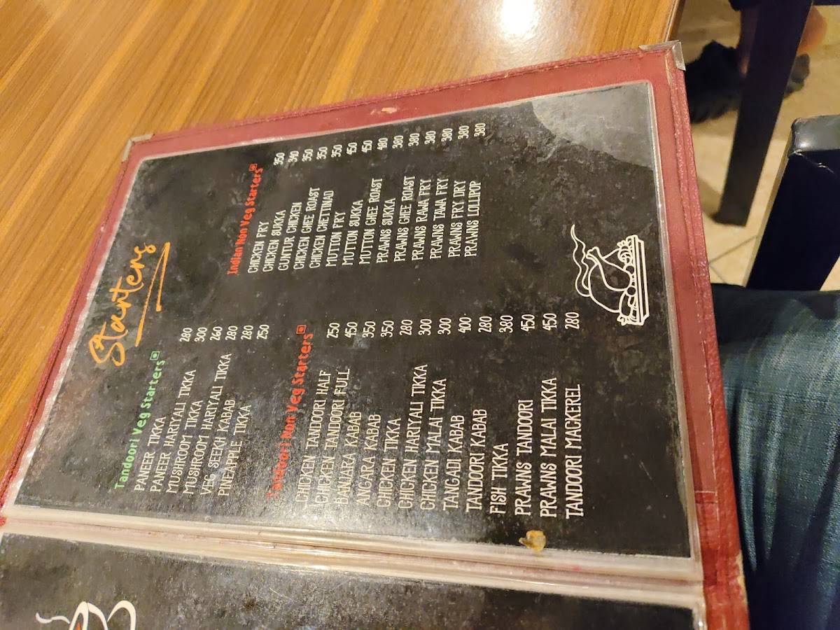 The Ocean Grill menu