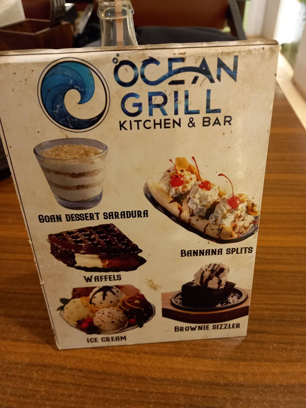 The Ocean Grill menu