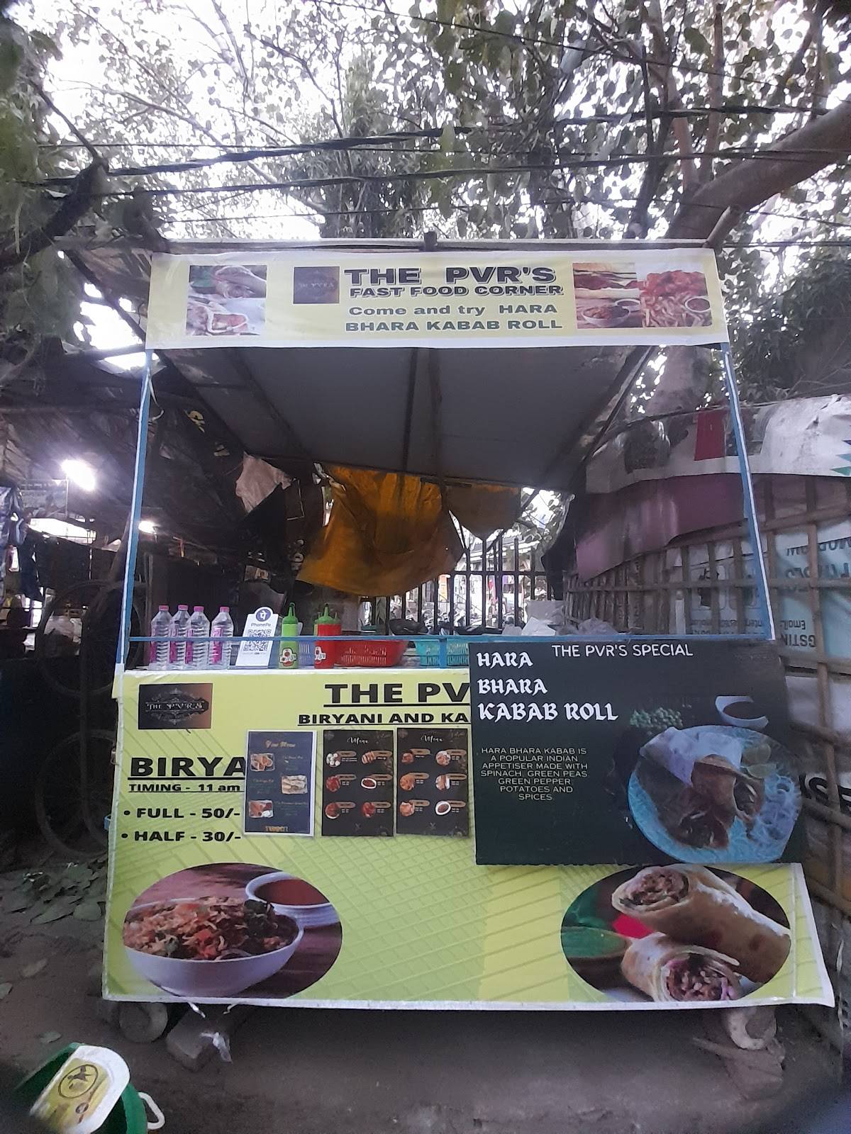 The PVR's Fast Food Corner menu
