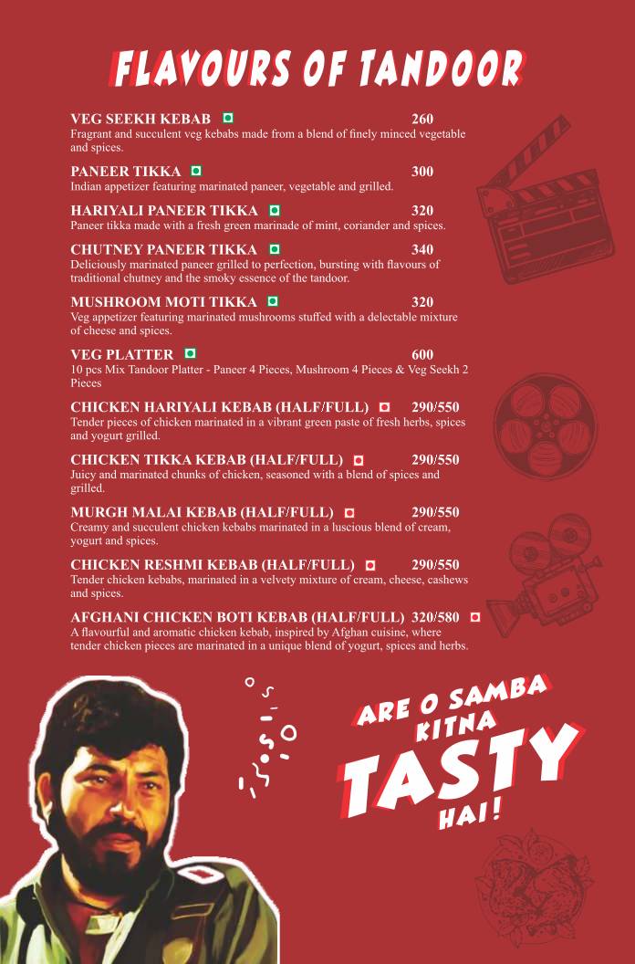 The Spice Affair - Kirani Ghat menu