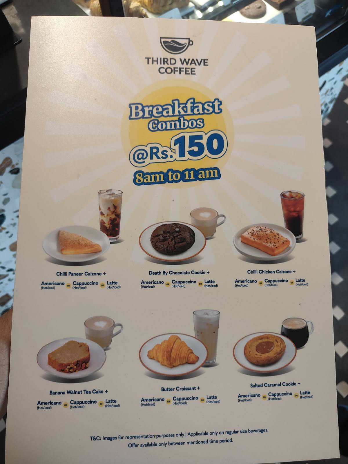 Third Wave Coffee menu