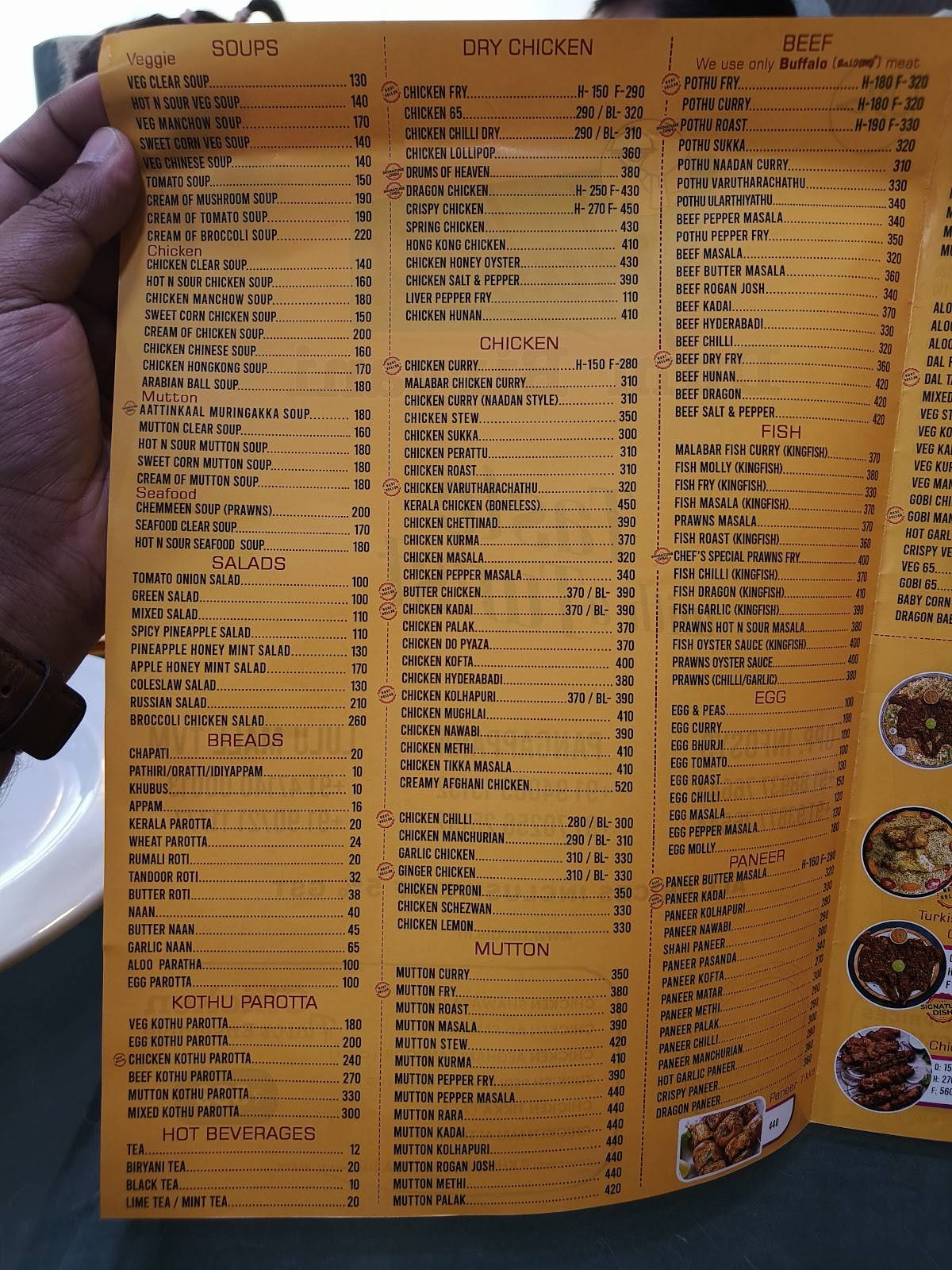 Halais Dum Biryani menu