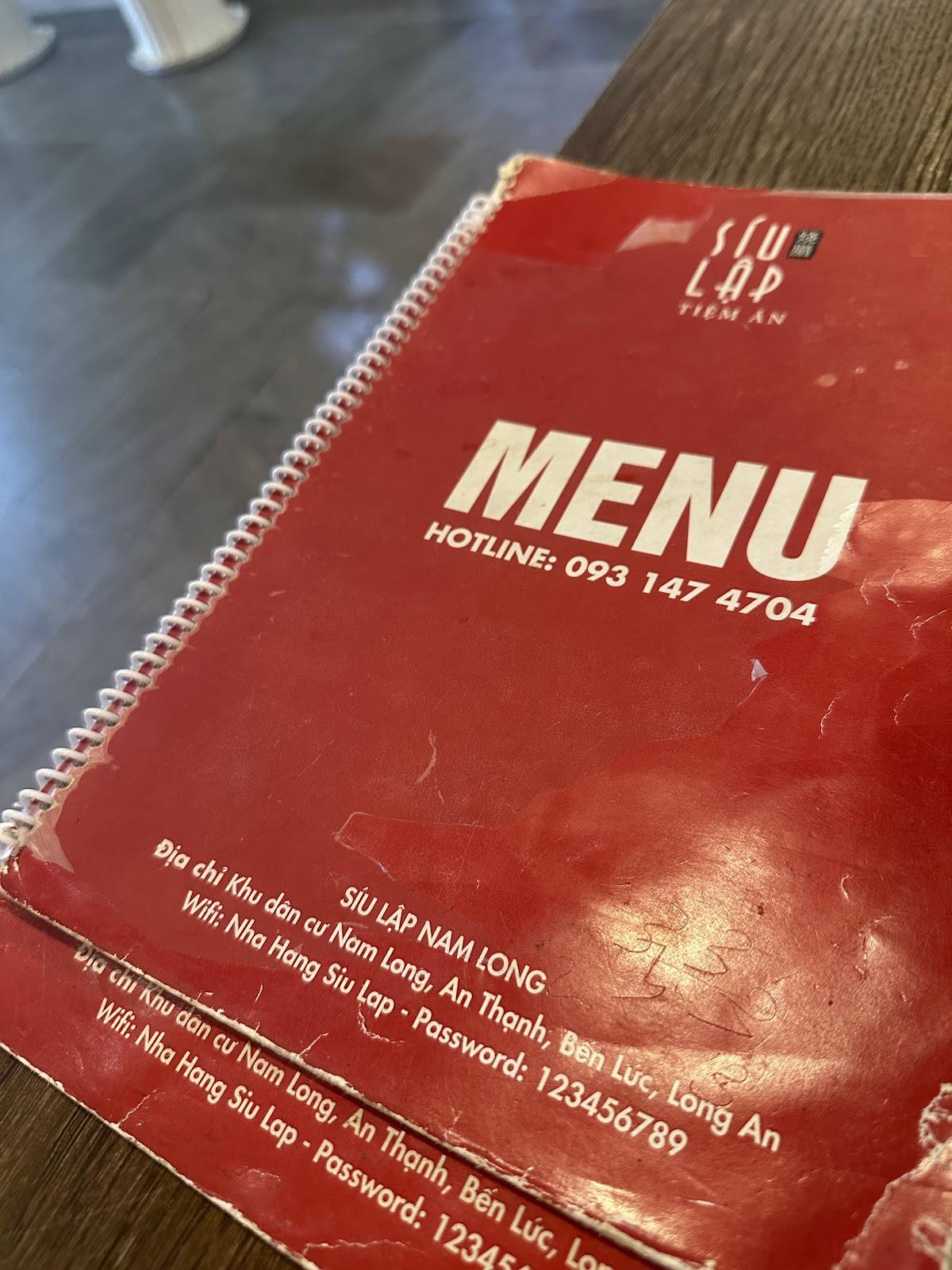 Menu at Tiệm ăn Síu Lập Nam Long 港式烧腊小炒饭店 restaurant, Ho Chi Minh City