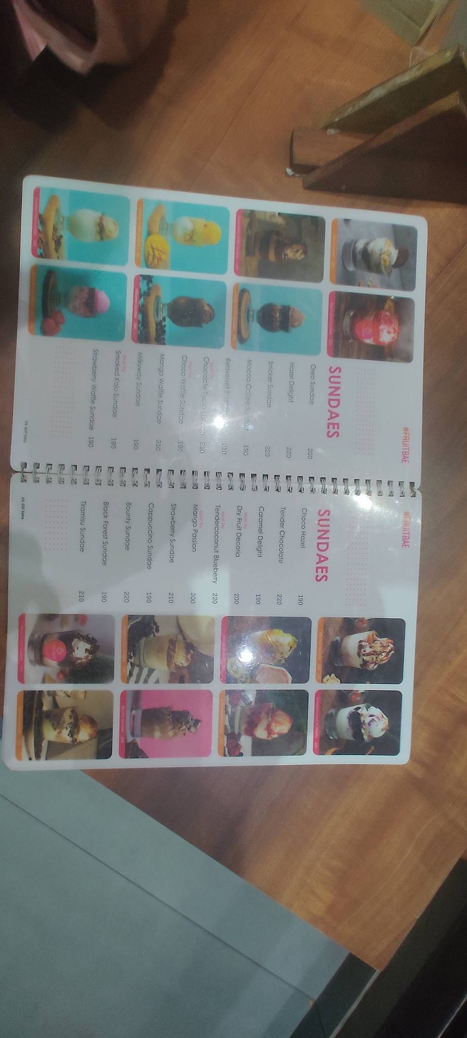 FRUITBAE Trichy menu