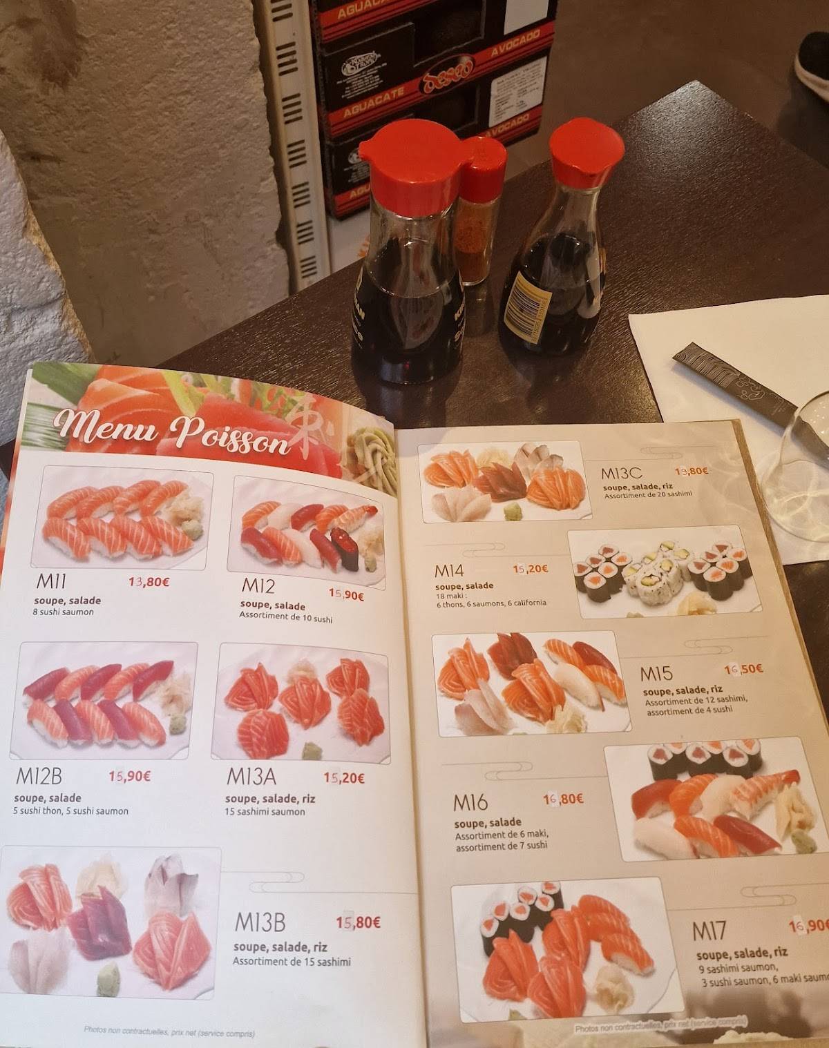 Menu de Tokko