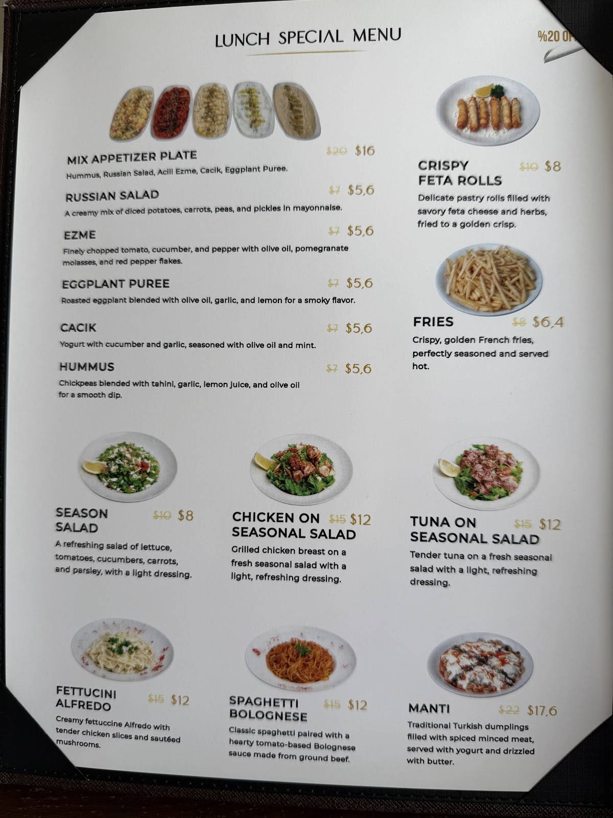 Menu de Kervan Kebab: Turkish Cuisine and Catering Services