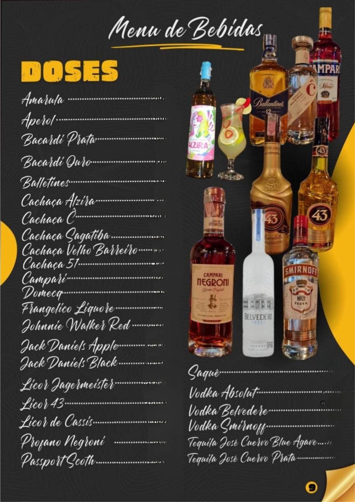 Restaurante bar Óiotrem cardápio