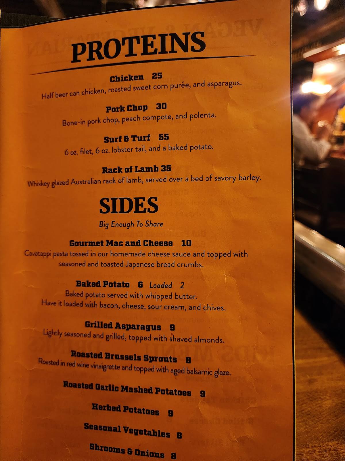 Menu at Town's End Stillhouse and Grill steakhouse, Apple Valley
