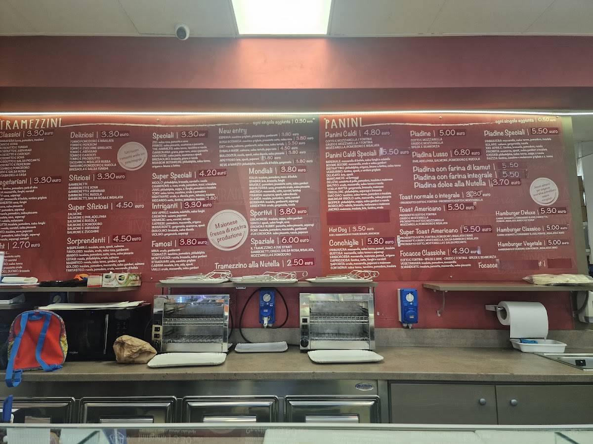 Menu di Tramezzeria XXV Aprile 