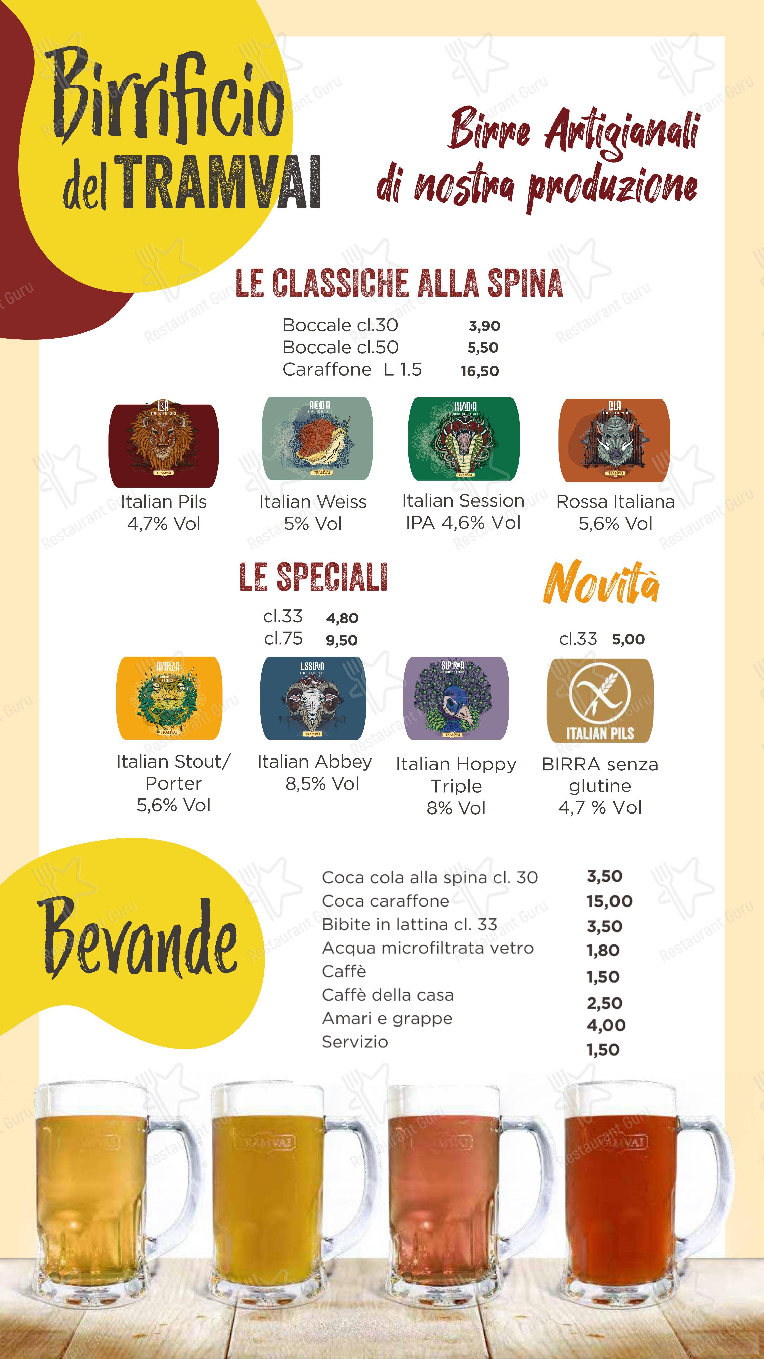 Menu di Tramvai - Menu