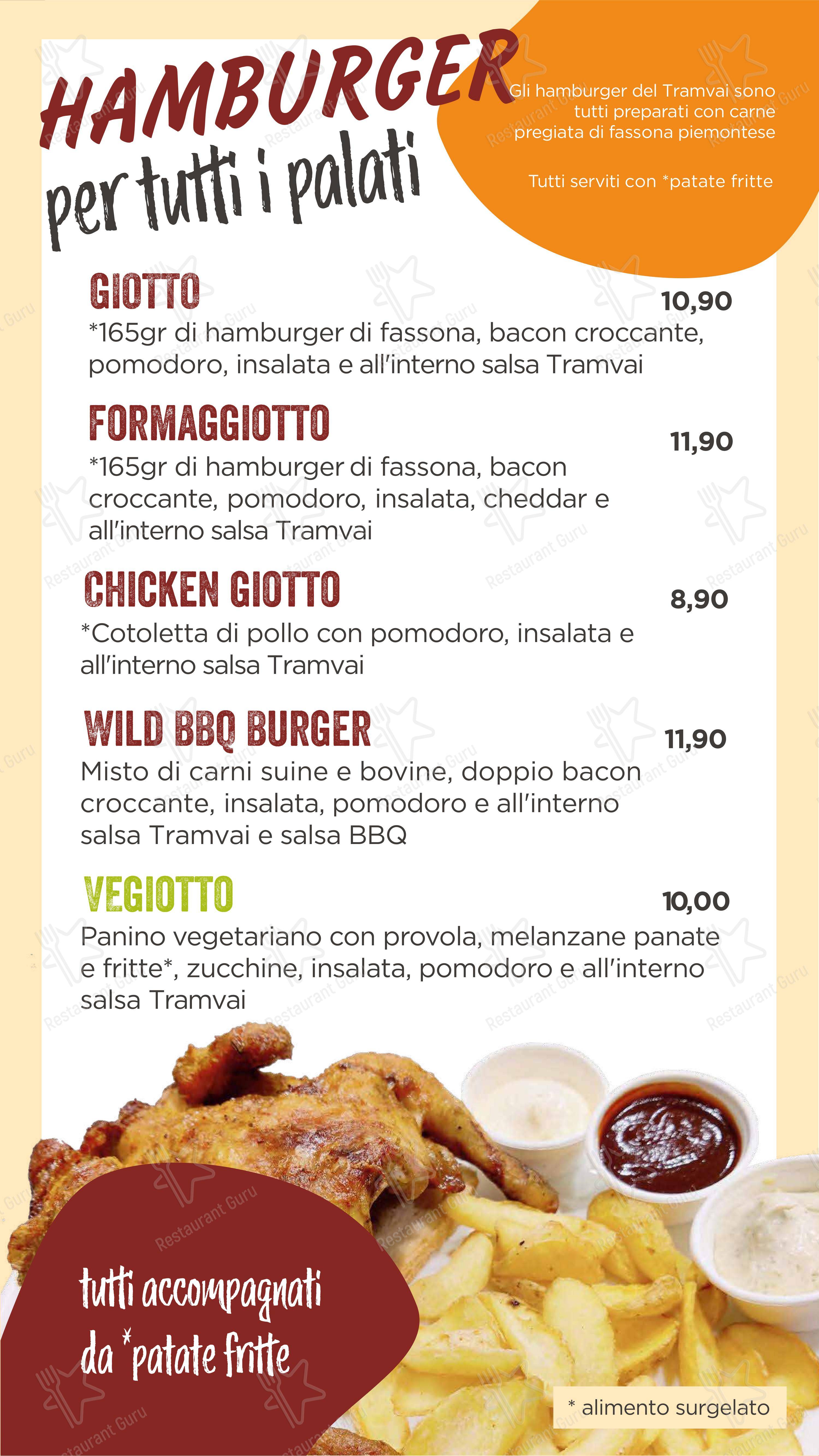 Tramvai in Modena - Menu